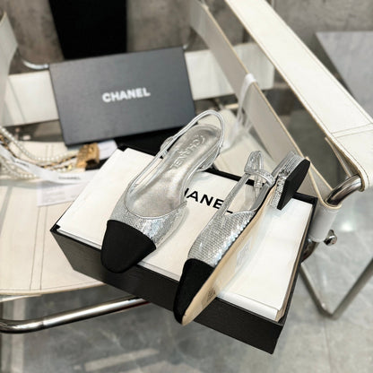 CC 26s Slingback Sliver Glittered Sheepskin 816196