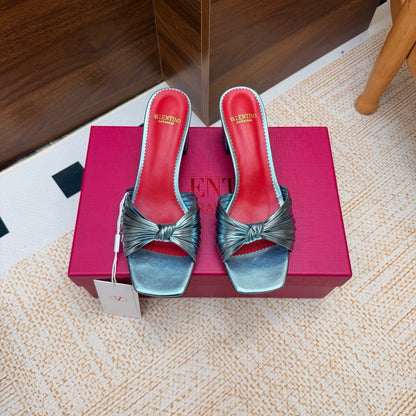 VT 26s Annet Mules 6.5cm Blue Woven Leather 974325