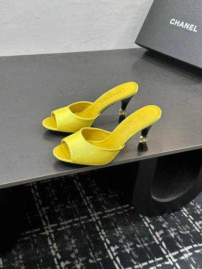 CC 26s Sandal Yellow Sheepskin Satin 832566