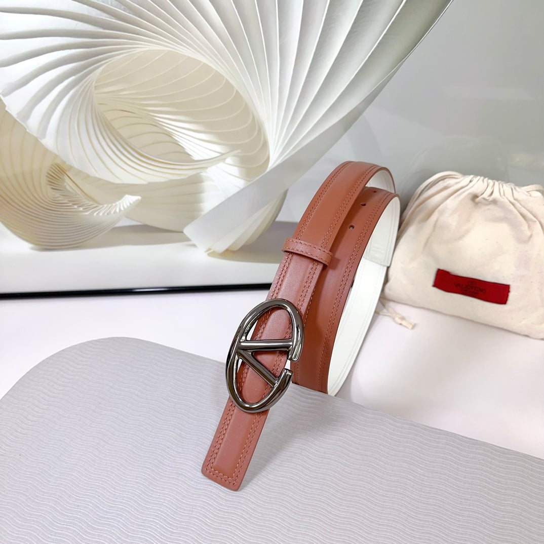 The Bold Edition Belt 30mm Brown White Calfskin Black Buckle
