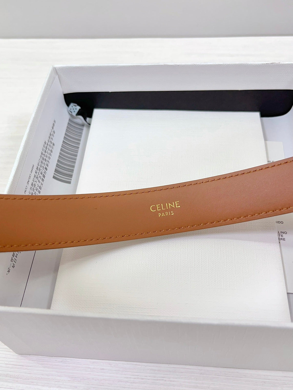 CEL Gold Western 25mm Belt Brown Cowhide 181043