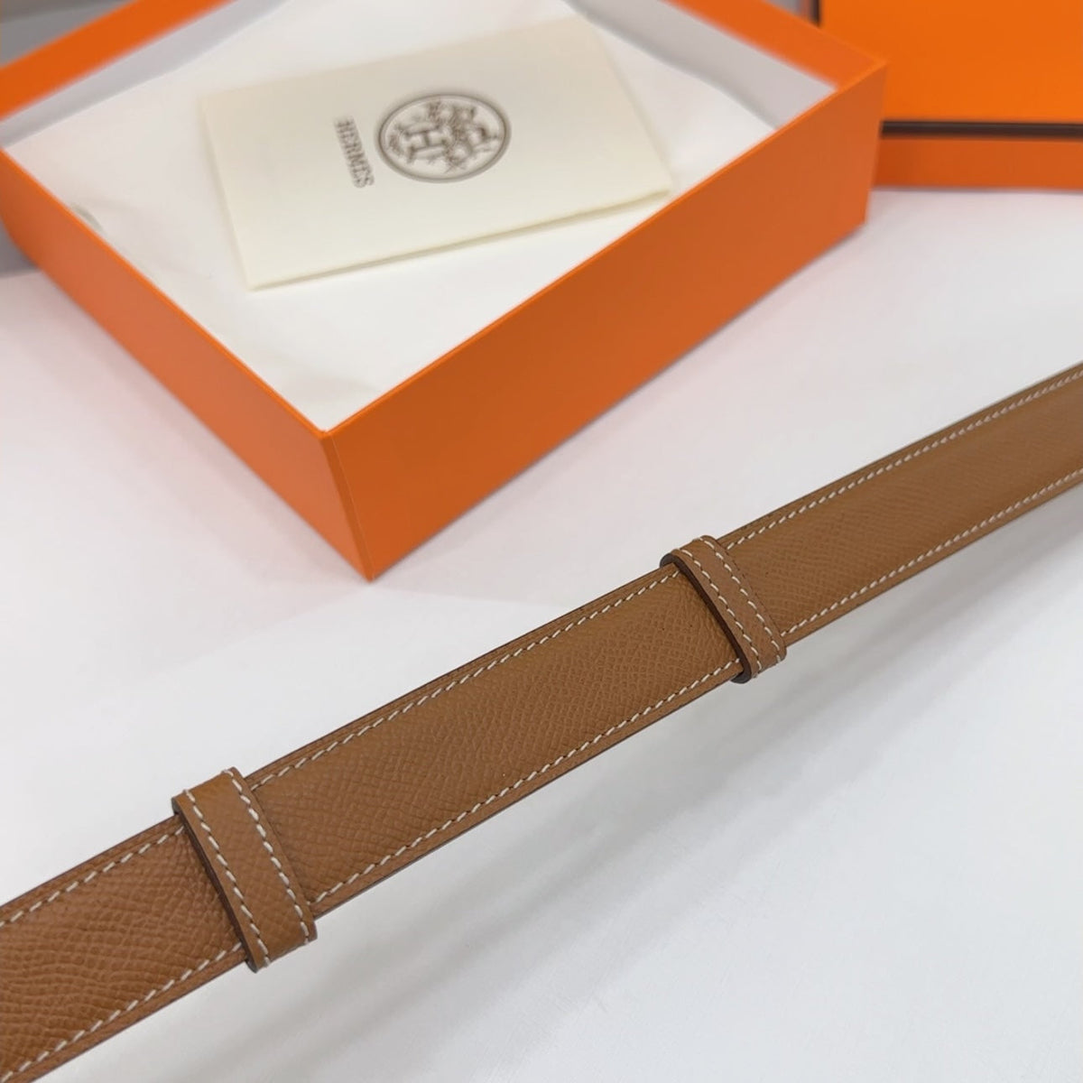 Collier De Chien Belt 30mm Gold Epsom Silver Buckle