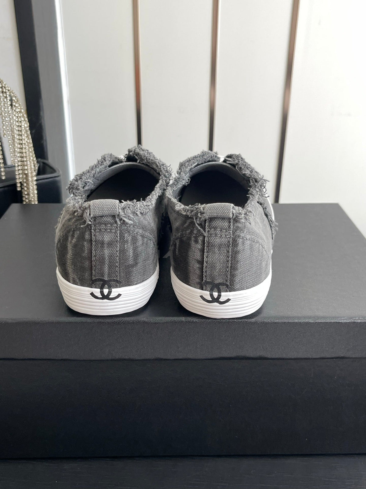 CC 26s Laceless Canvas Sneakers Dark Grey Canvas 945155