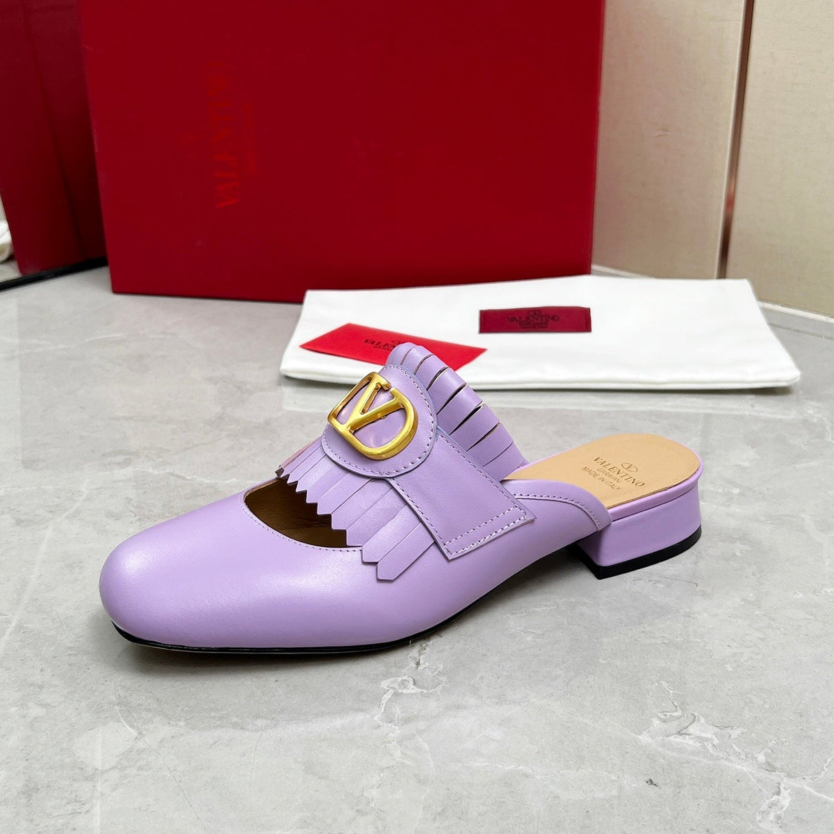 VT 25 Signature Mule Loafer Purple Calf Leather 293946