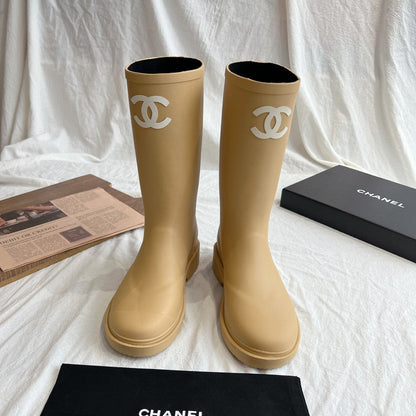 CC 26s Rain Boots Beige Rubber 928093