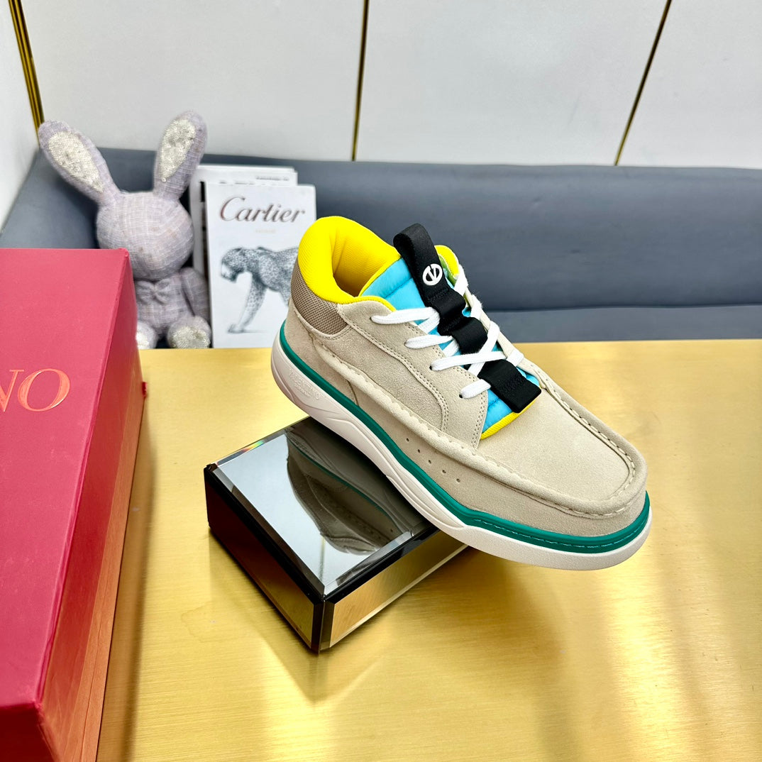 Mid-top Runboot Split Leather Sneaker 30mm Beige Suede 994551