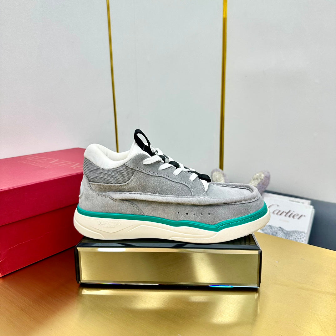 Mid-top Runboot Split Leather Sneaker 30mm Grey Suede 994559