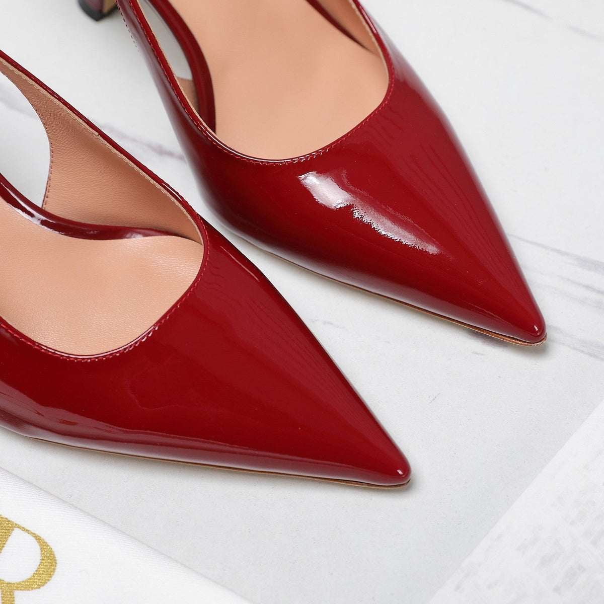 CD Tribales Slingback Pump Glossy Red Cowhide