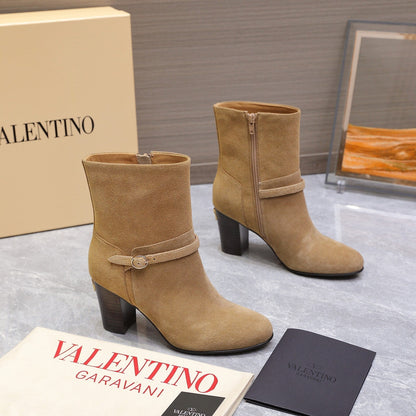 Valentino 2025 Heeled Boot Tan Suede 547598