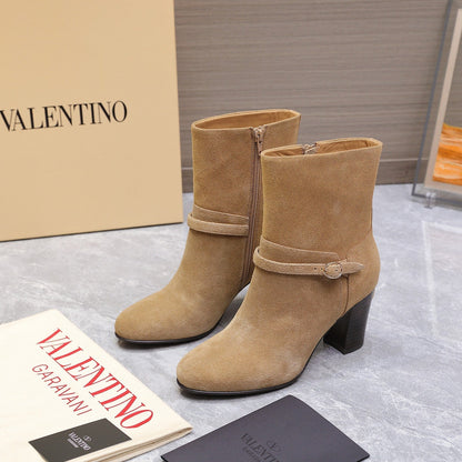 Valentino 2025 Heeled Boot Tan Suede 547598