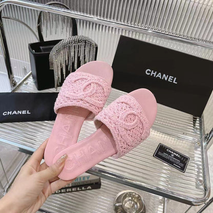 Chanel 26s Slippers Light Pink Lambskin