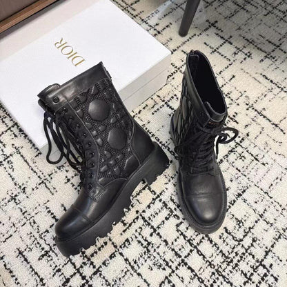CD D-Unit Ankle Boot Plain Black Calfskin