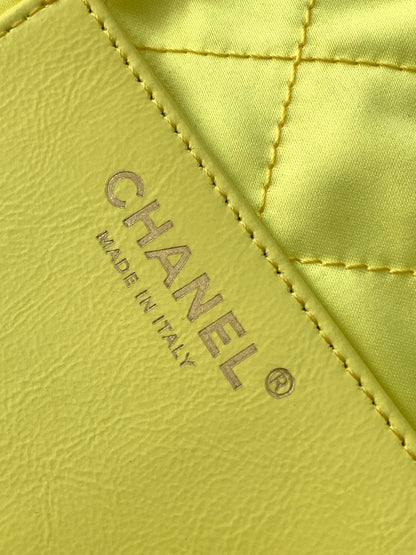 Chanel 25 Hobo Bag 20cm Yellow Canvas 324801