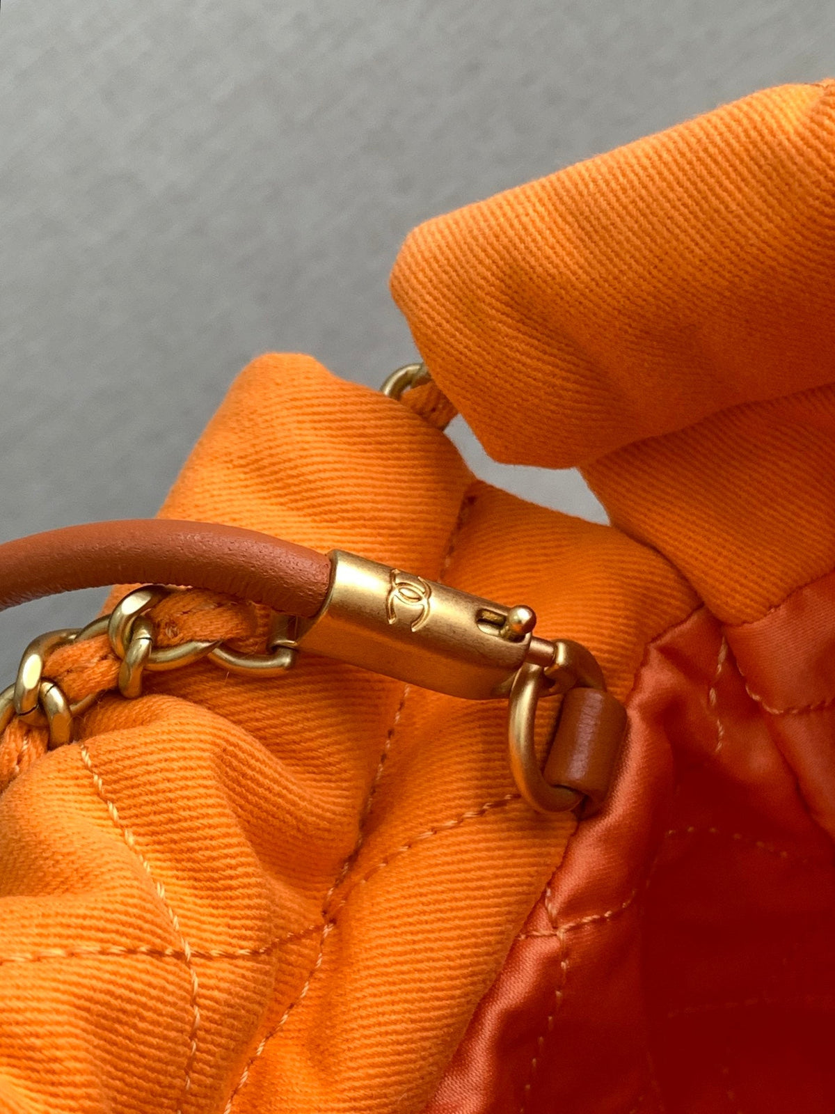 Chanel 25 Hobo Bag 20cm Orange Canvas 324802