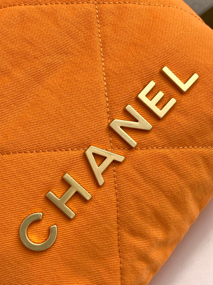 Chanel 25 Hobo Bag 20cm Orange Canvas 324802