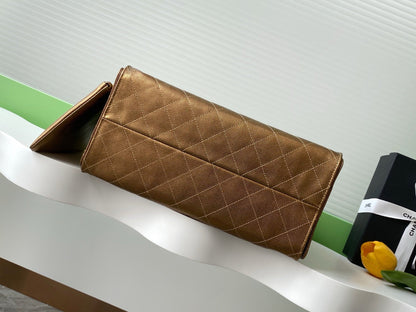 CC 25C Hobo Bags 40cm Bronze Metalic Grained Calfskin