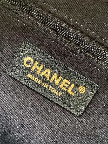 Chanel 25K Backpack Black Gold Lambskin 295192