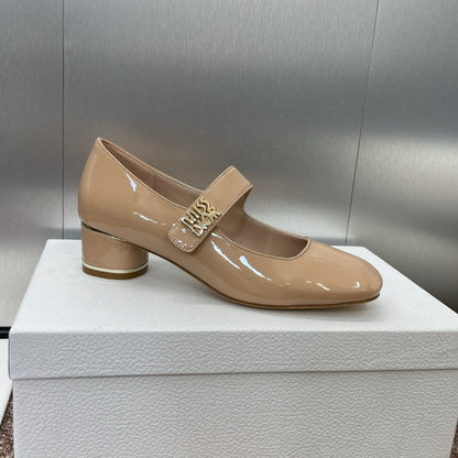 CD Miss Dior Pump 35mm Glossy Beige Lambskin