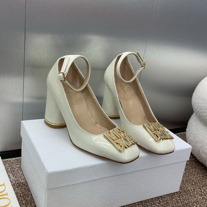 CD Miss Dior Pump 85mm Glossy White Cowhide