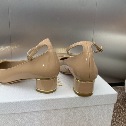 CD Miss Dior Pump 35mm Glossy Beige Cowhide