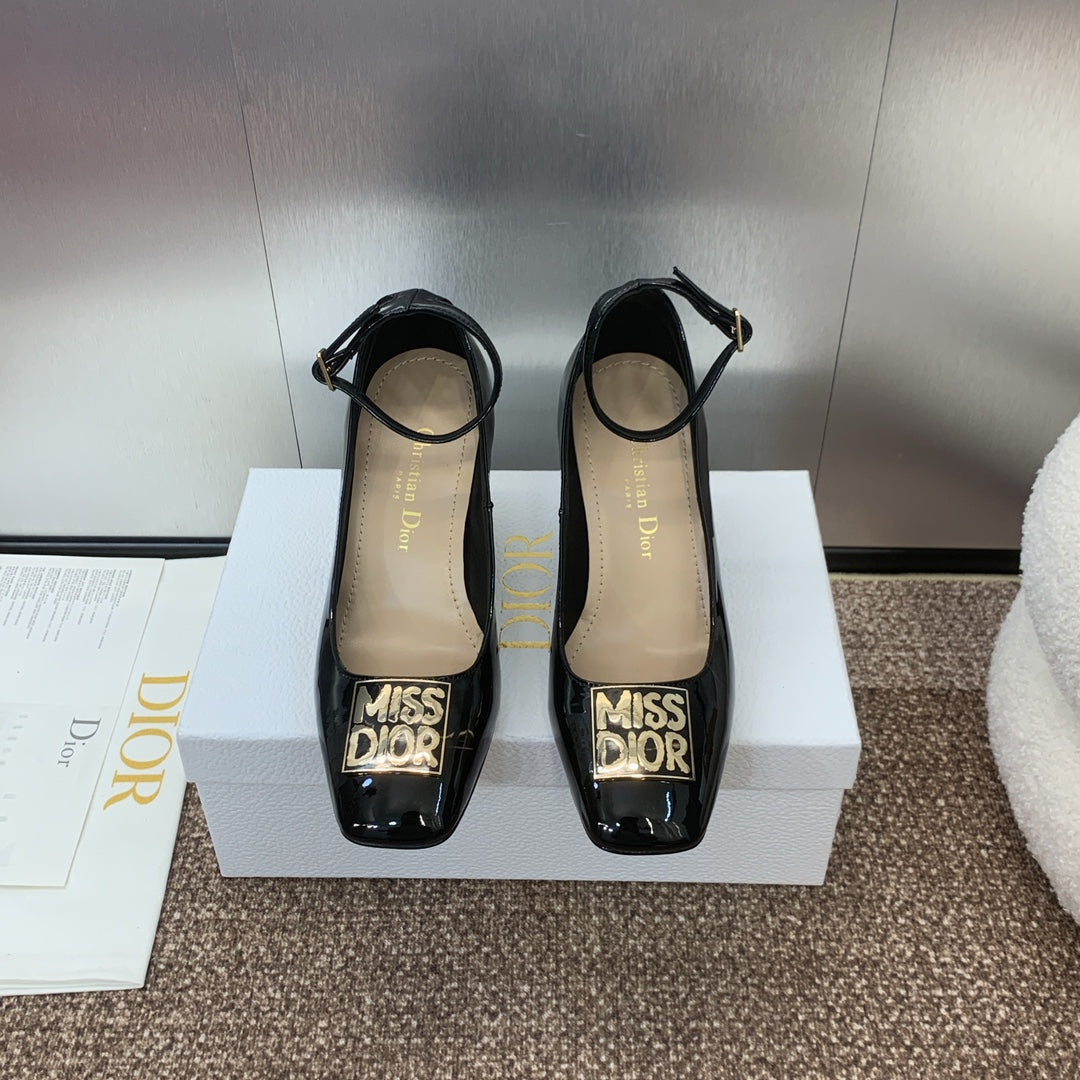CD Miss Dior Pump 85mm Glossy Black Cowhide