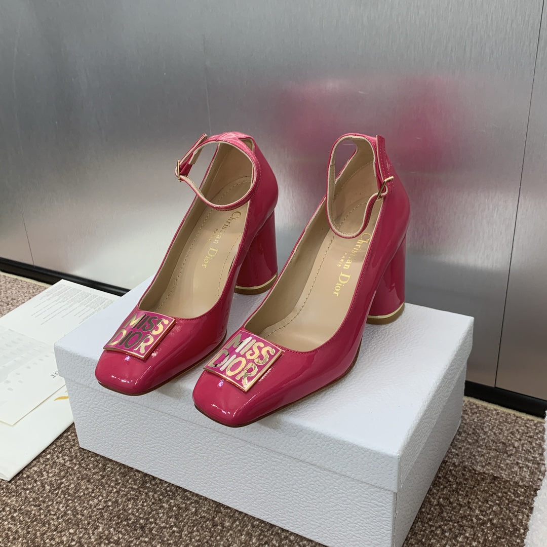 CD Miss Dior Pump 85mm Glossy Pink Cowhide