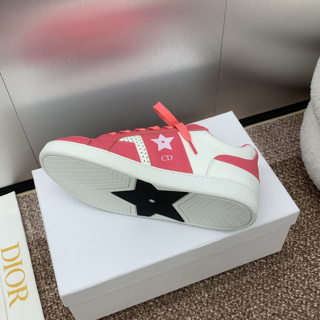 CD Star Sneaker Coral Pink Calfskin