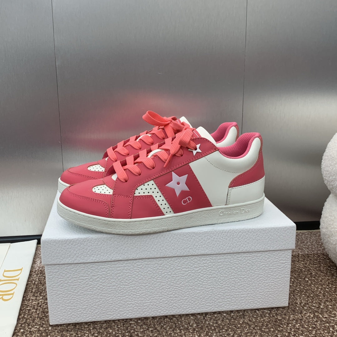 CD Star Sneaker Coral Pink Calfskin