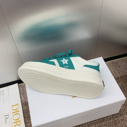 CD Star Platform Sneaker 35mm Emerald Green Calfskin