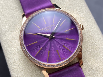 PATEK Calatrava 35mm Pink Gold Purple Dial
