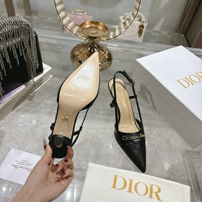 CD 25 Slingback Heel Black Leather 306927