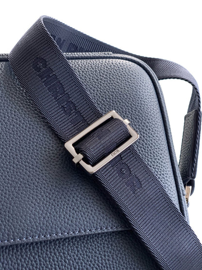Dior Rider 2.0 Zippered Messenger Bag Navy Blue Cowhide 336245