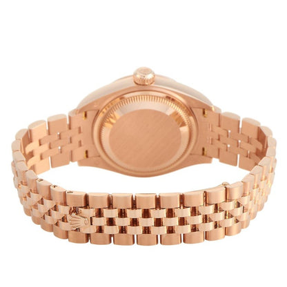 DATEJUST 28MM EVEROSE GOLD STEEL CHOCOLATE DIAL 279175
