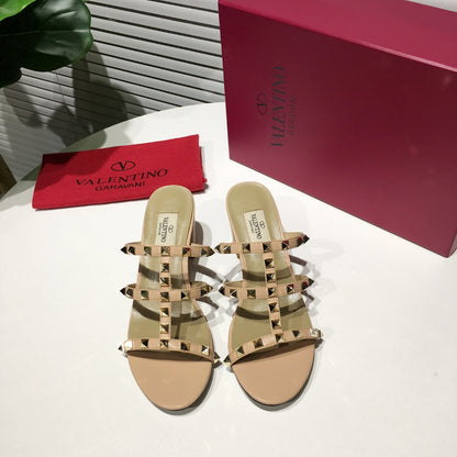 Valentino Rockstud Slide Sandal Leather 239516