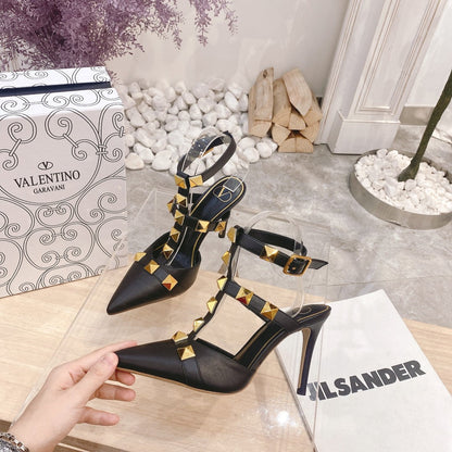 Valentino Rockstud Caged Pump 95mm Sheepskin 239531