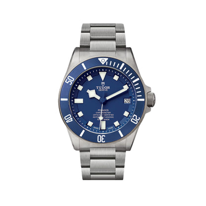 Pelagos Titanium 42mm - Blue, Ceramic Bezel on Bracelet w/ Extra Rubber Strap