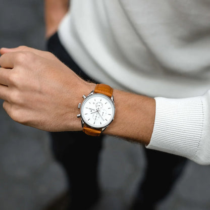 The Chrono S2 - Silver/Tan