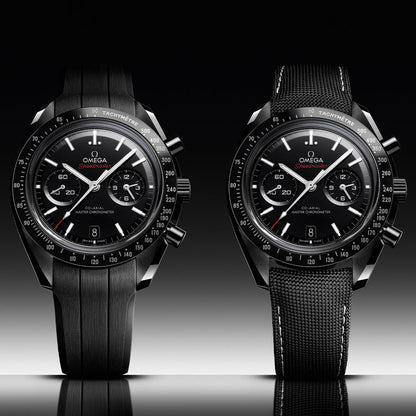 Speedmaster Dark Side of the Moon Black Ceramic 44.25mm - Black on Rubber Strap