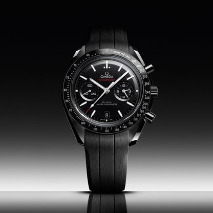 Speedmaster Dark Side of the Moon Black Ceramic 44.25mm - Black on Rubber Strap