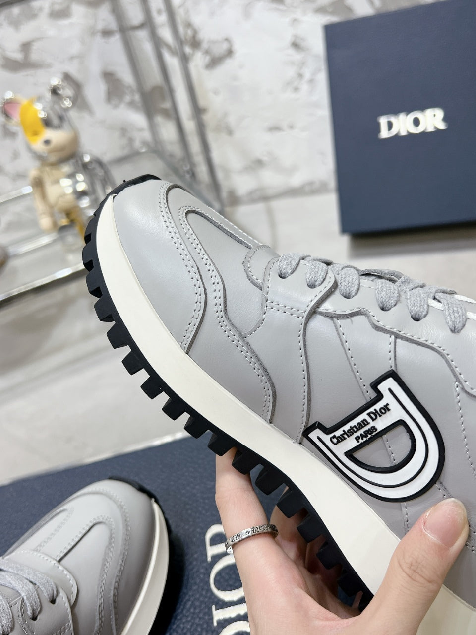 C'est Dior Sneaker 35mm Grey Cowhide