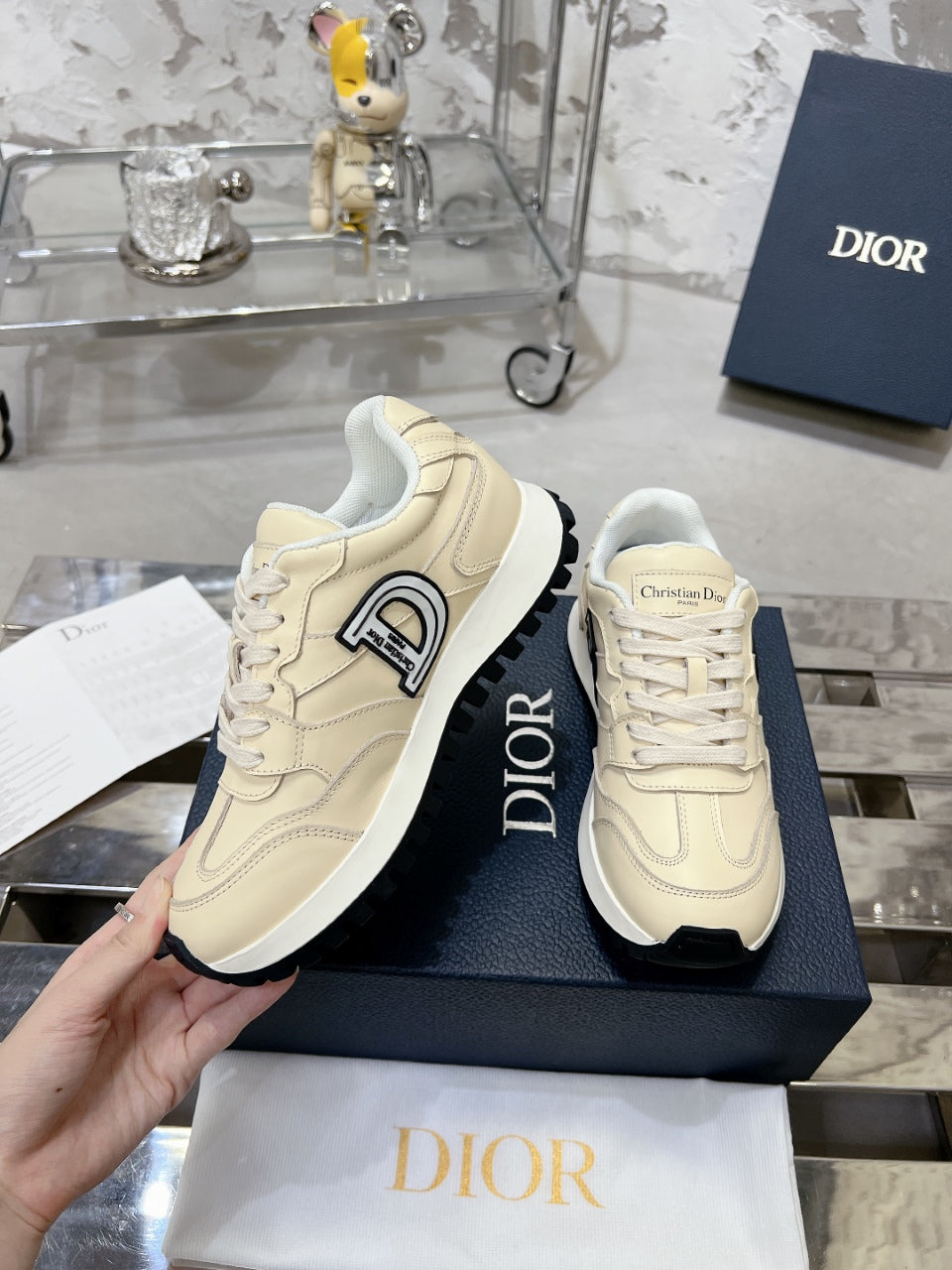 C'est Dior Sneaker 35mm Beige Cowhide