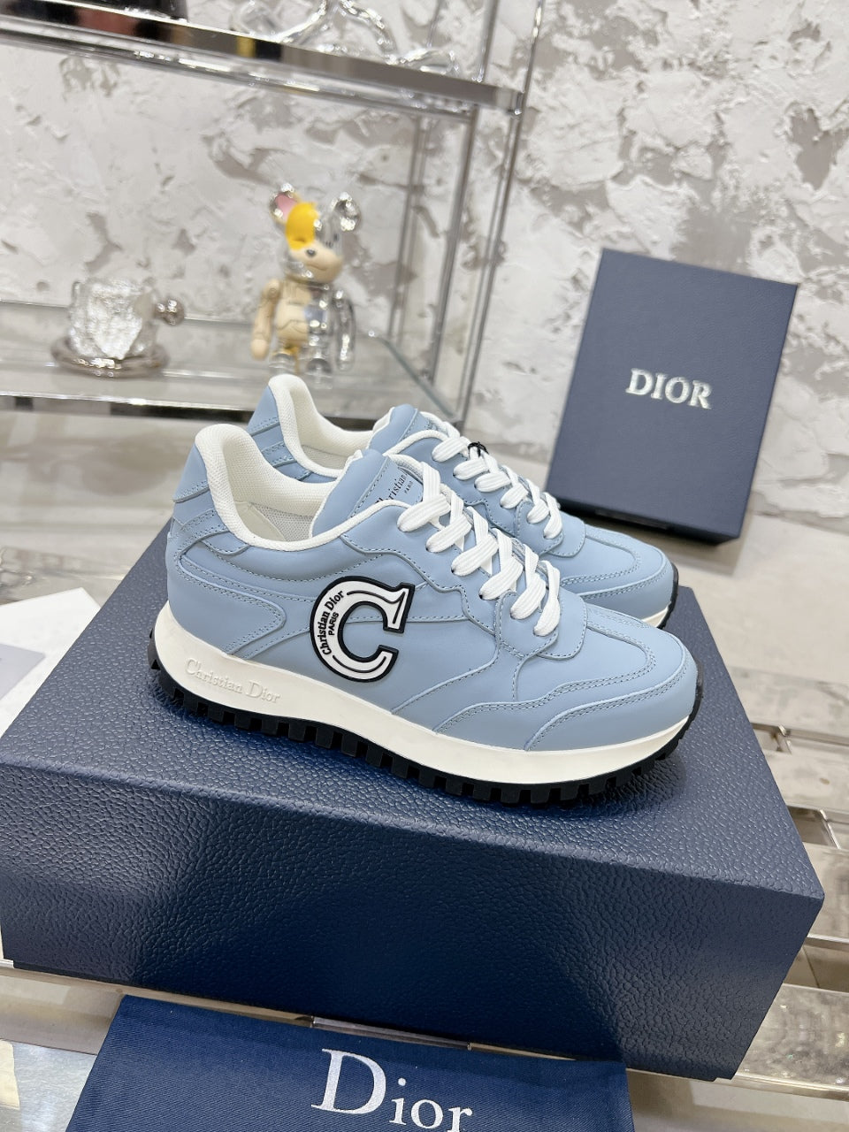 C'est Dior Sneaker 35mm Blue Cowhide