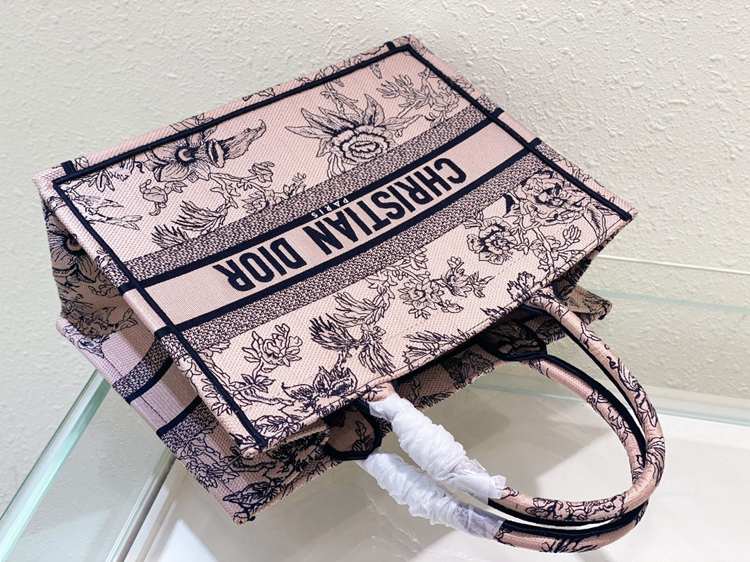 Medium CD Book Tote 36cm Jardin Botanique Pink