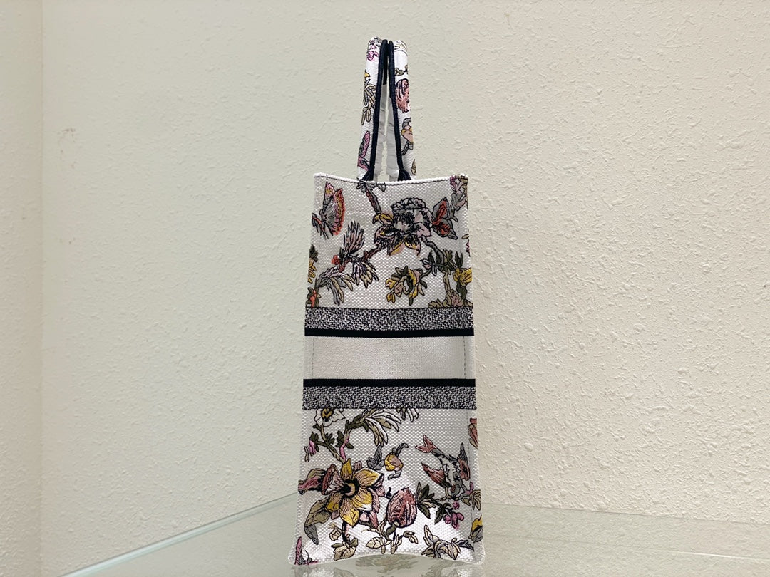 Large CD Book Tote 42cm Jardin Botanique White