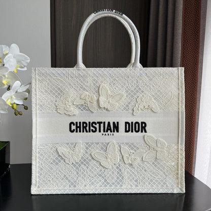 Large CD Book Tote 42cm Butterfly Zodiac White