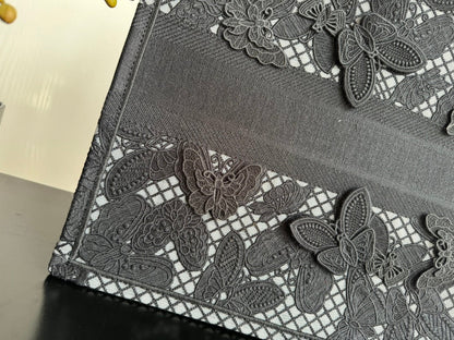 Large CD Book Tote 42cm Butterfly Zodiac Black