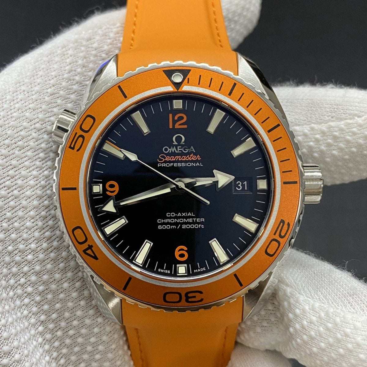 SEAMASTER PLANET OCEAN 600M CO-AXIAL ORANGE BLACK DIAL