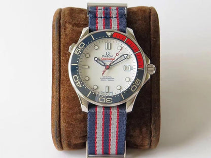 SEAMASTER COMMANDER WHITE DIAL TEXTILE STRAP