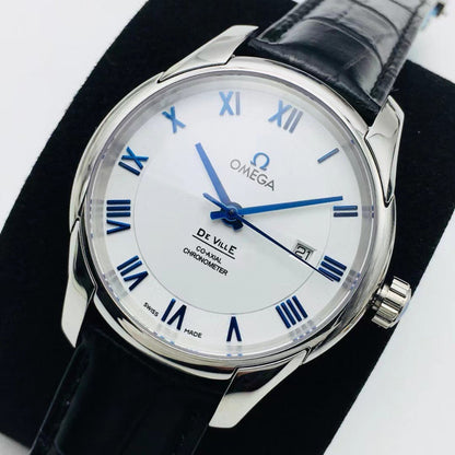 DEVILLE HOUR VISION CO-AXIAL WHITE DIAL LEATHER